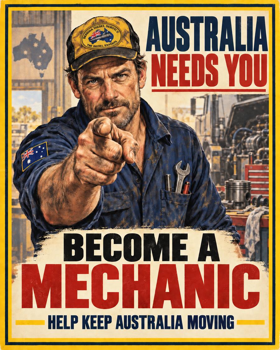 Berrima Diesel Service recruiting poster